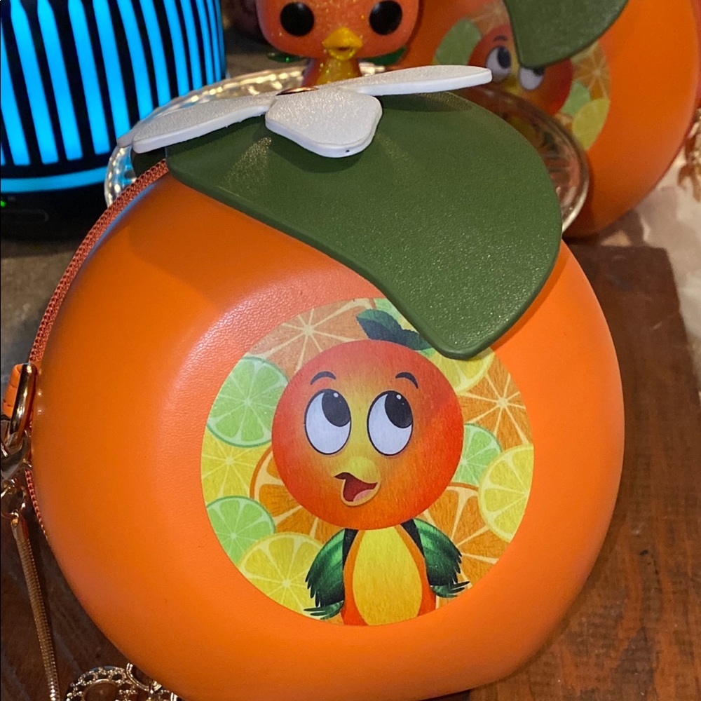ORANGE BIRD CROSS BAG ZIP PURSE ADORABLE !!! NEW!!